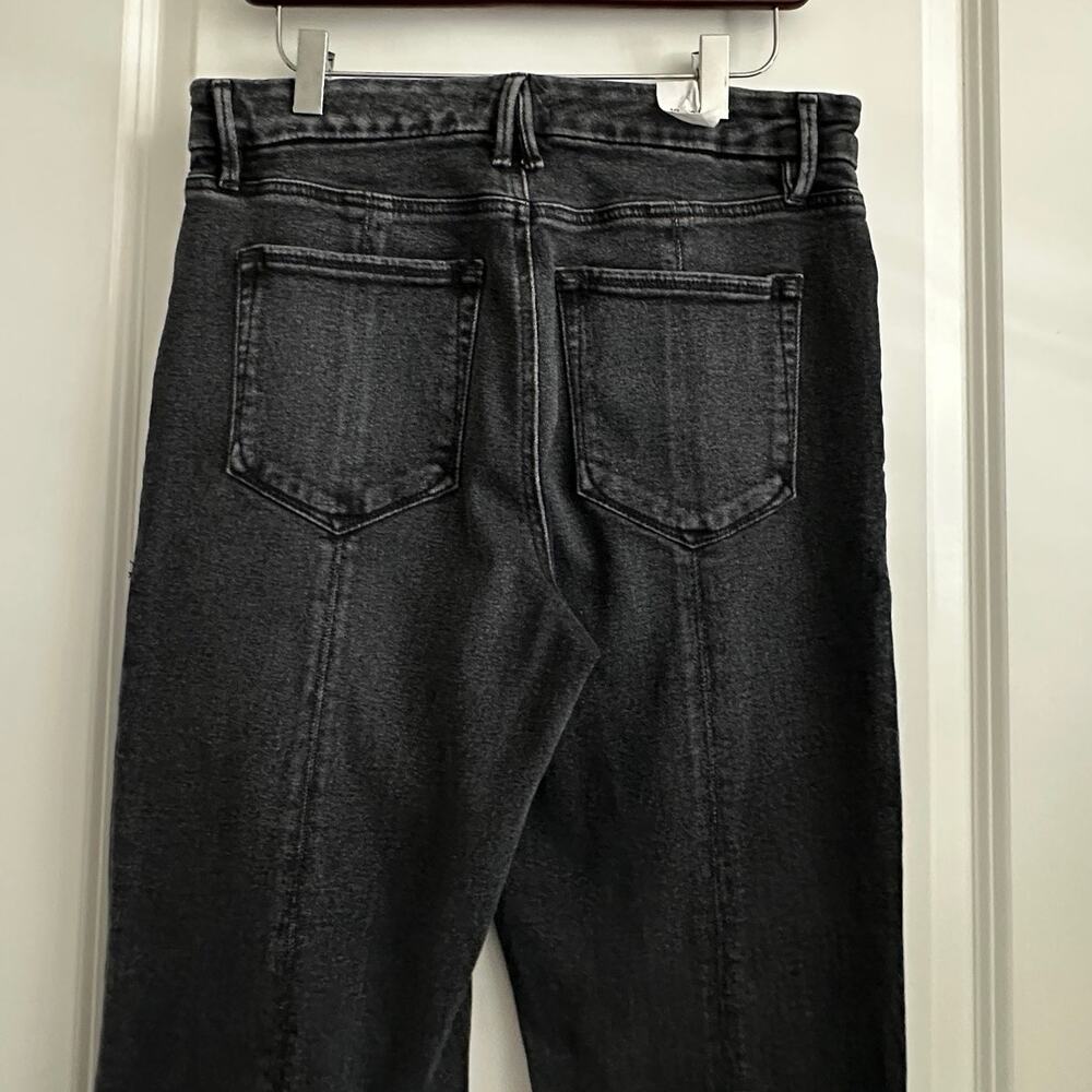 NWT Good American Good Classic Bootcut Jeans Black 10/30 Split Hem - Picture 8 of 16